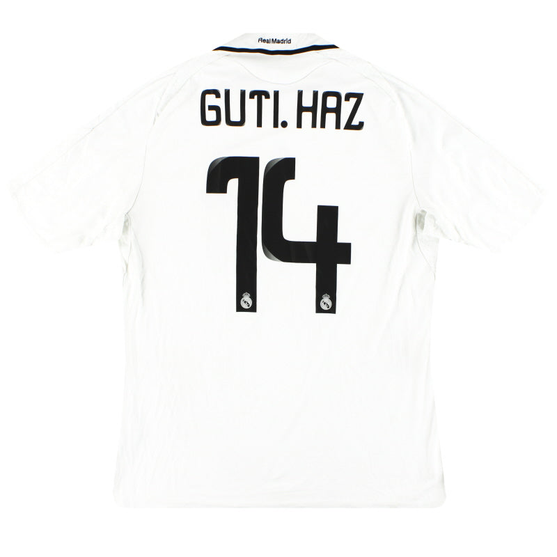 2008-09 Real Madrid adidas Home Shirt Guti.Haz #14 L Football Shirt