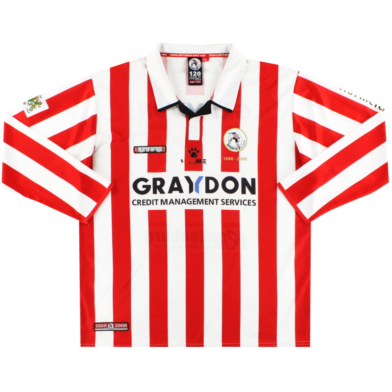 2008-09 Sparta Rotterdam Kelme '120 Years' Home Shirt L/S XXXL Football Shirt