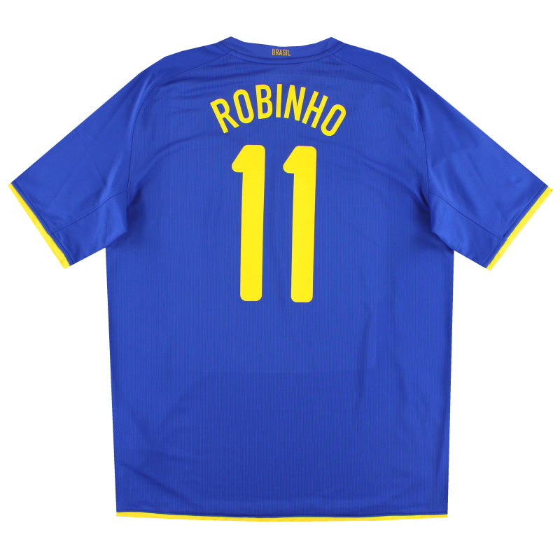 2008-10 Brazil Nike Away Shirt Robinho #11 XL Football Shirt