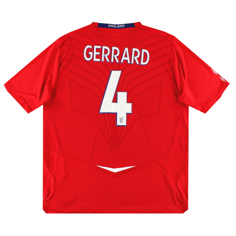 2008-10 England Umbro Away Shirt Gerrard #4 L Football Shirt