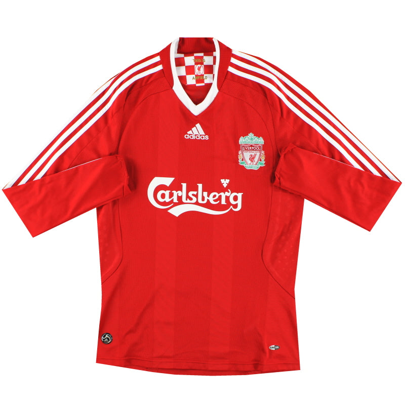 2008-10 Liverpool adidas Home Shirt L/S S Football Shirt