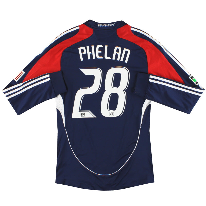 2008 New England adidas Match Issue Home Shirt Phelan #28 L/S M Football Shirt