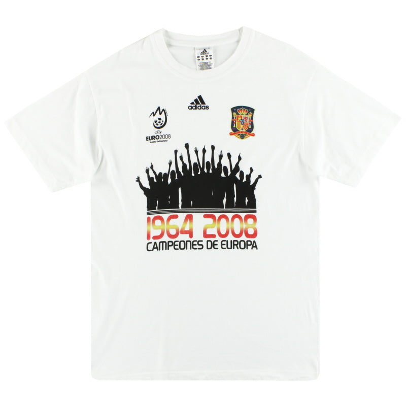 2008 Spain adidas 'Campeones de Europa' Tee M T-Shirt