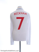 2009-10 England Home Shirt Beckham #7 L/S XXL Football Shirt