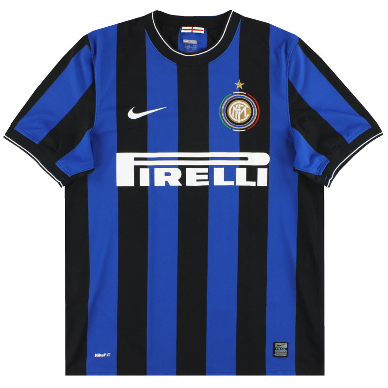 2009-10 Inter Milan Nike Home Shirt L.Boys Football Shirt