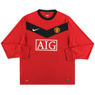 2009-10 Manchester United Home Shirt L/S *Mint* L Football Shirt