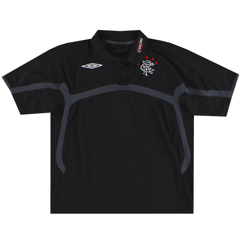 2009-10 Rangers Umbro 1/4 Zip Polo Shirt L Polo Shirt