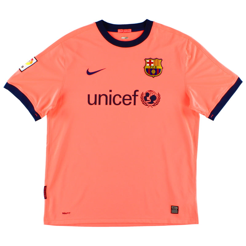 2009-11 Barcelona Away Shirt M.Boys Football Shirt