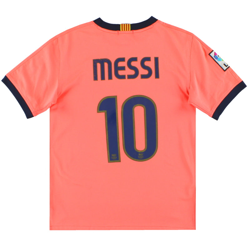 2009-11 Barcelona Nike Away Shirt Messi #10 L.Boys Football Shirt