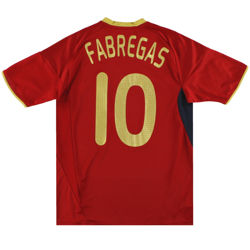 2009 Spain adidas Confederations Cup Home Shirt Fabregas #10 Y Football Shirt