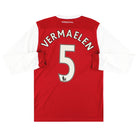 2010-11 Arsenal Nike Home Shirt Vermaelen #5 L/S S Football Shirt