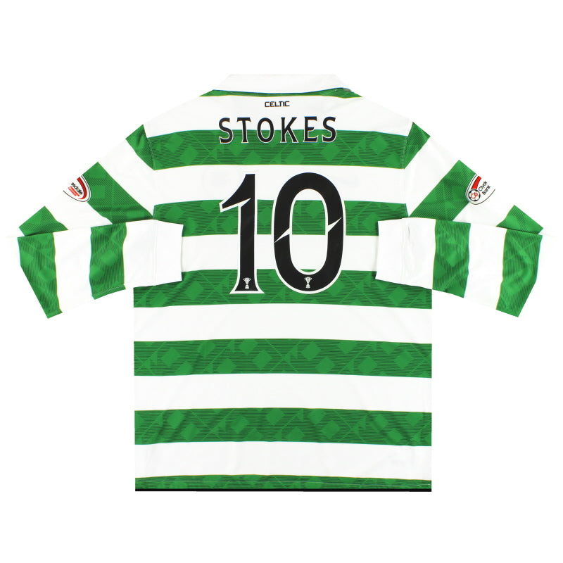 2010-11 Celtic Nike Home Shirt L/S Stokes #10 *Mint* XL Football Shirt