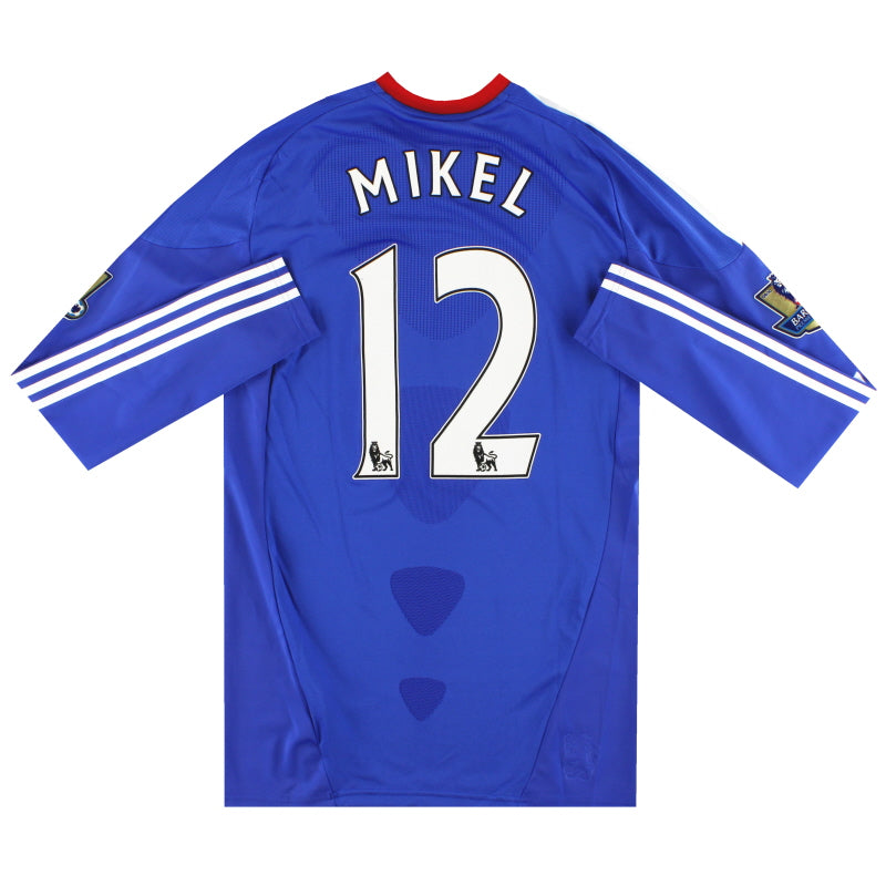 2010-11 Chelsea Match Issue TechFit Home Shirt L/S Mikel #12 *Mint* XL Football Shirt