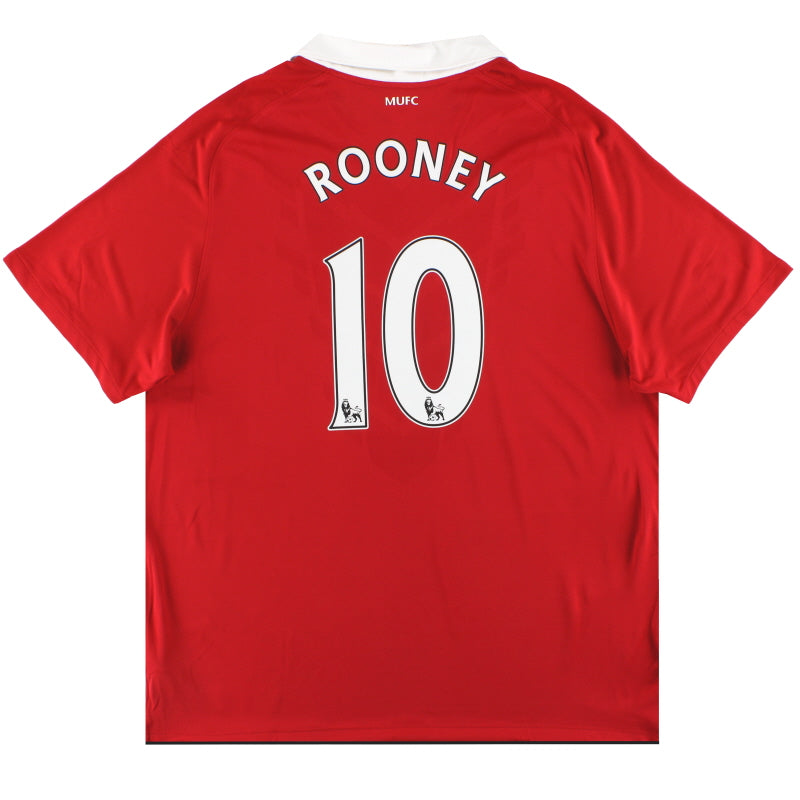 2010-11 Manchester United Nike Home Shirt Rooney #10 XXL Football Shirt