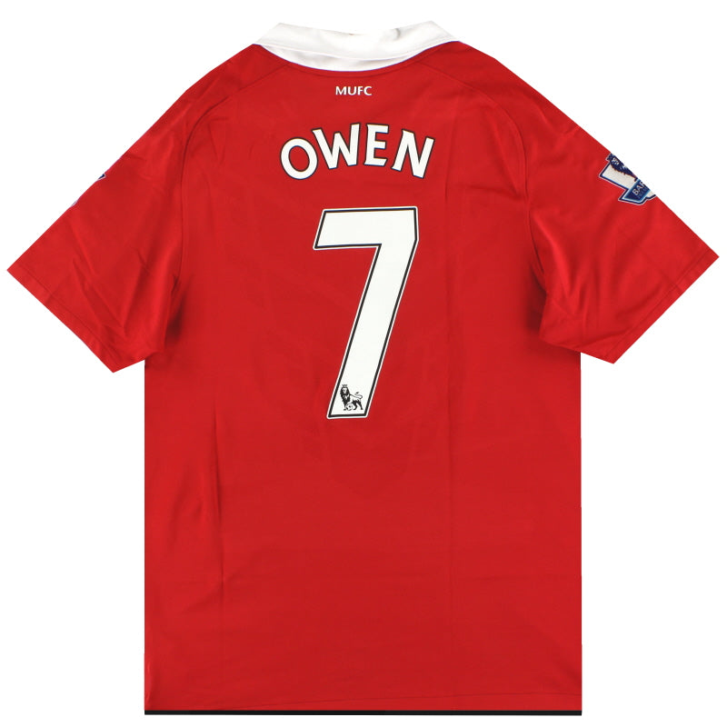 2010-11 Manchester United Nike Home Shirt Owen #7 M Football Shirt