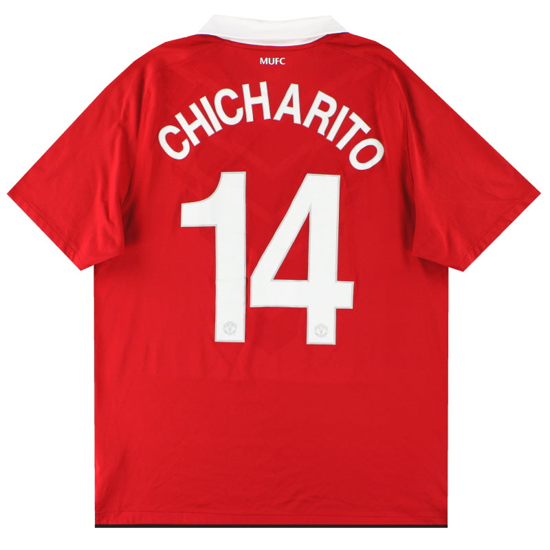 2010-11 Manchester United Nike Home Shirt Chicharito #14 L Football Shirt