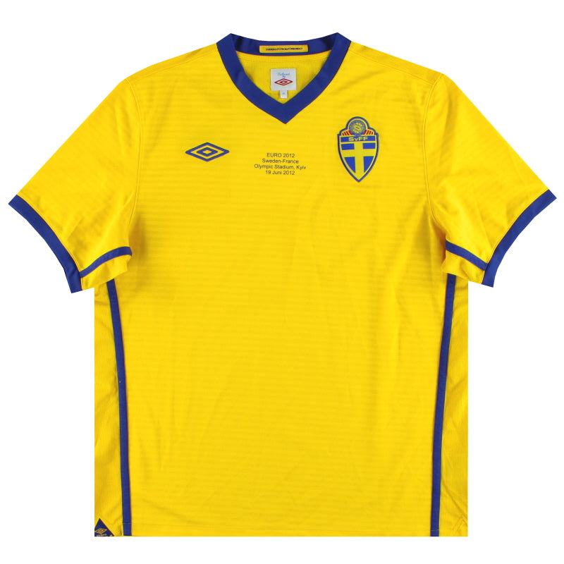 2010-11 Sweden Umbro 'Sweden-France' Home Shirt *Mint* XL Football Shirt