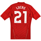 2010-12 Liverpool adidas TechFit Player Issue Home Shirt Lucas #21 L Football Shirt