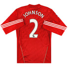 2010-12 Liverpool Techfit Player Issue Home Shirt L/S Johnson #2 *Mint* XL Football Shirt