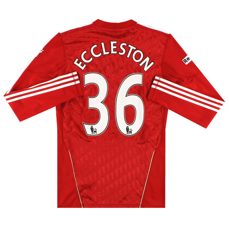 2010-12 Liverpool Techfit Player Issue Home Shirt Eccleston #36 *Mint* L/S L Football Shirt