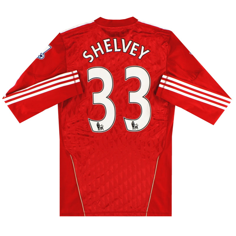 2010-12 Liverpool Techfit Player Issue Home Shirt Shelvey #33 *Mint* L/S L Football Shirt