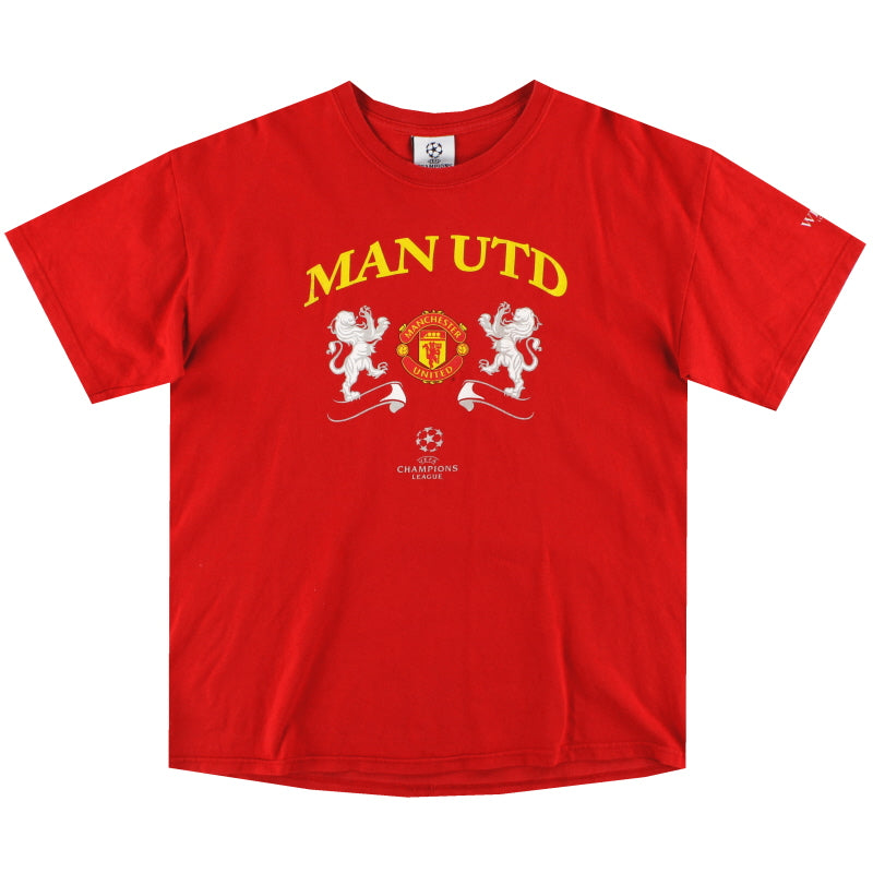 2010-11 Manchester United Champions League Graphic Tee L T-Shirt