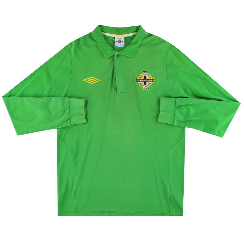 2010-12 Northern Ireland Umbro Polo Shirt L/S L Polo Shirt