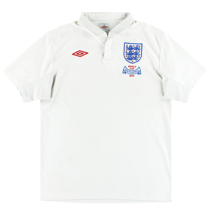 2010 England Umbro 'South Africa' Home Shirt L Football Shirt