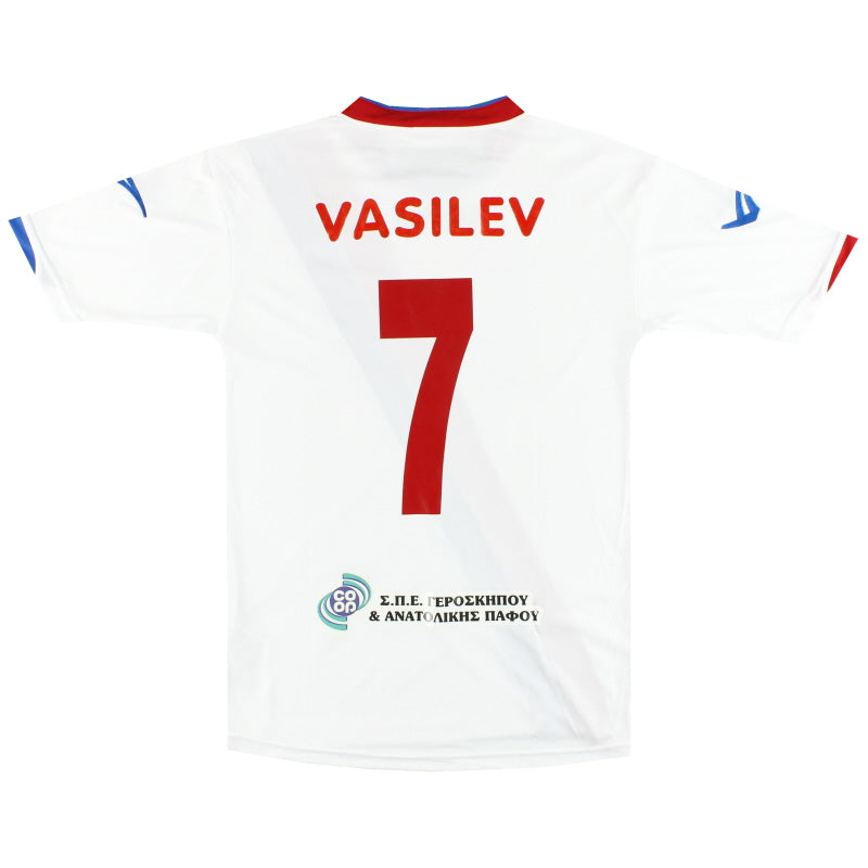 2011-12 Atromitos Yeroskipou Legea Match Issue Away Shirt Vasilev #7 L Football Shirt