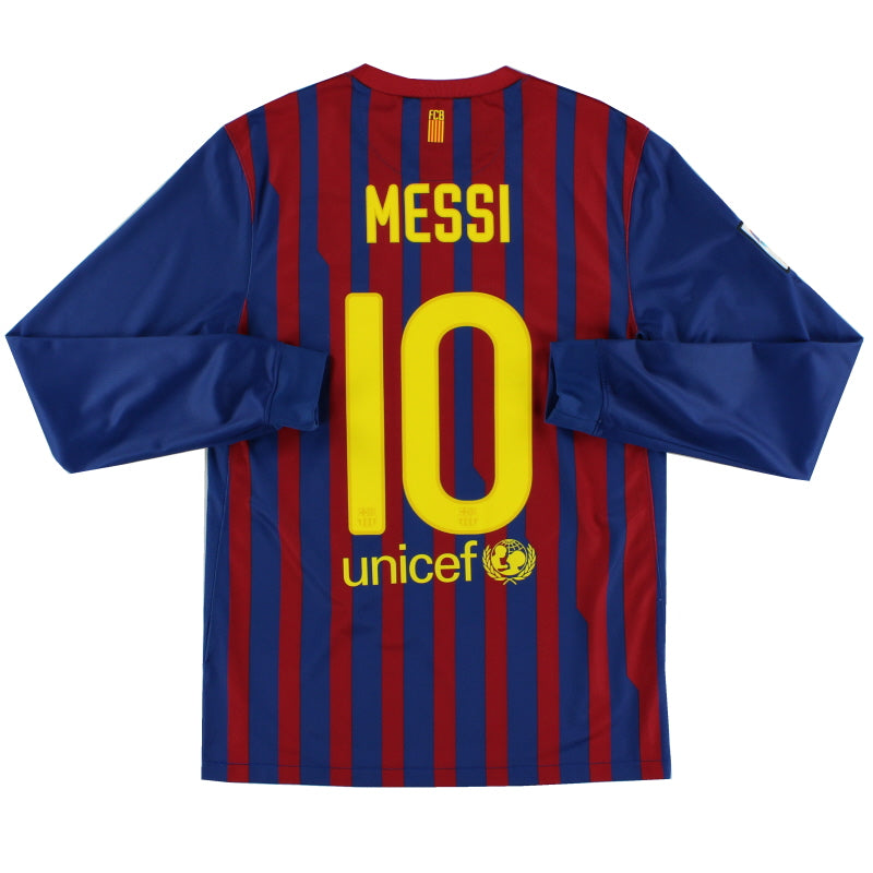 2011-12 Barcelona Home Shirt Messi #10 L/S S Football Shirt