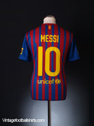 2011-12 Barcelona Home Shirt Messi #10 *Mint* M Football Shirt