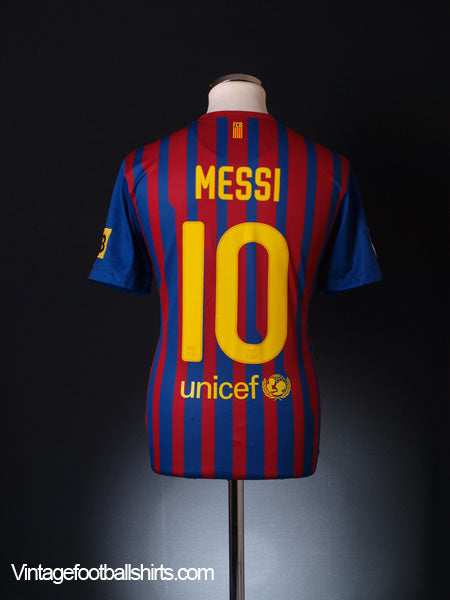 2011-12 Barcelona Home Shirt Messi #10 *Mint* M Football Shirt