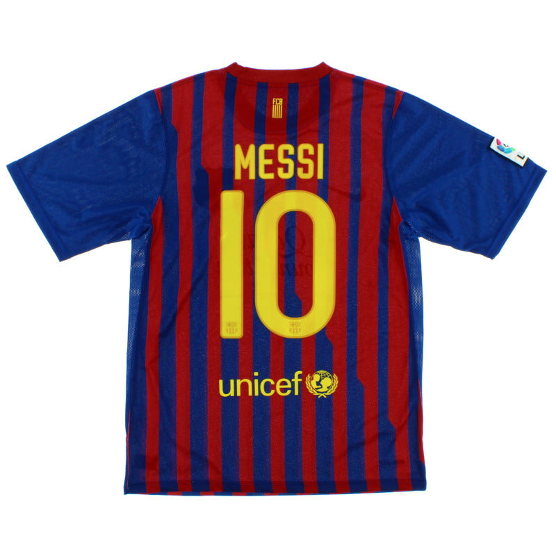 2011-12 Barcelona Home Shirt Messi #10 L.Boys Football Shirt