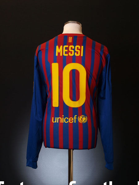 2011-12 Barcelona Home Shirt Messi #10 *As new* L/S XL Football Shirt