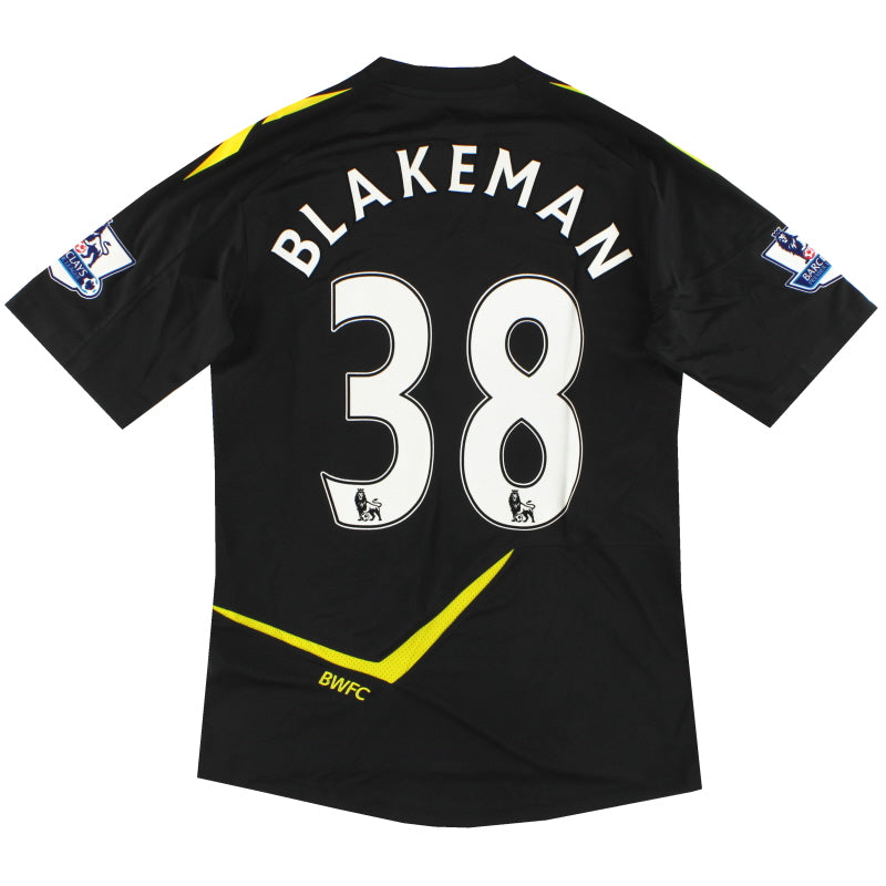 2011-12 Bolton Reebok Player Issue Away Shirt Blakeman #38 *As New* M Football Shirt