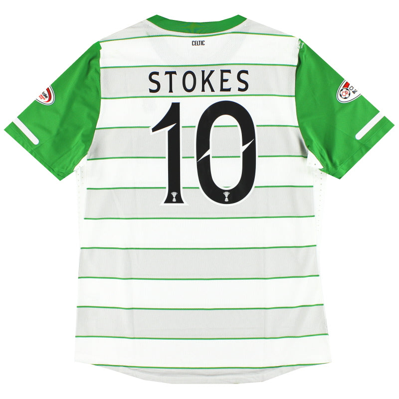 2011-12 Celtic Match Issue Away Shirt Stokes #10 XL Football Shirt