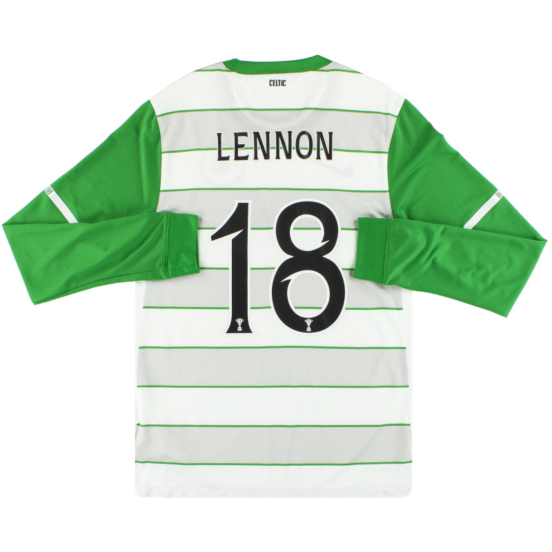 2011-12 Celtic Nike Away Shirt Lennon #18 L/S S Football Shirt