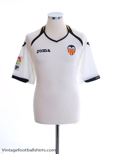 2011-12 Valencia Home Shirt L Football Shirt