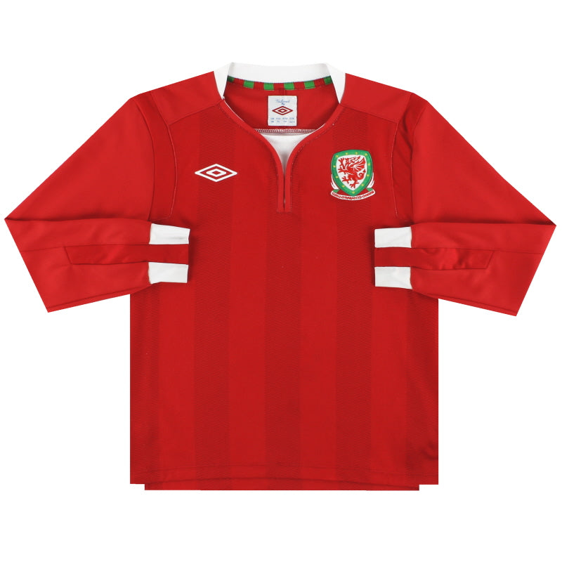 2011-12 Wales Umbro Home Shirt L/S S.Boys Football Shirt