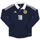 2011-13 Scotland adidas Player Issue Home Shirt #18 L/S S Football Shirt