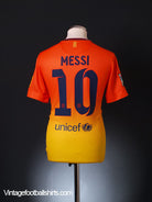 2012-13 Barcelona Away Shirt Messi #10 S Football Shirt