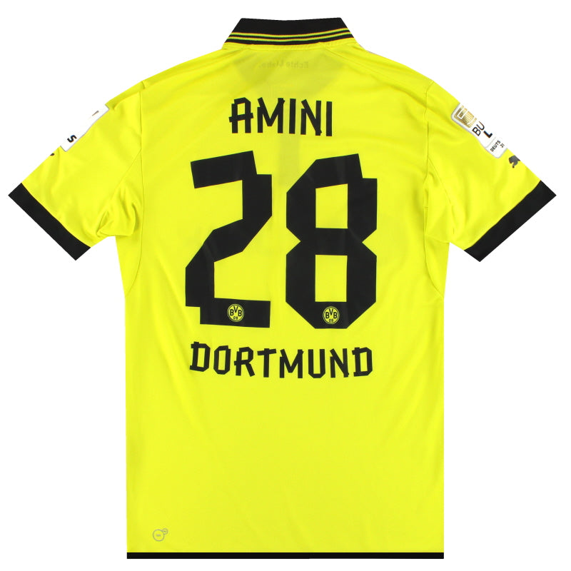 2012-13 Borussia Dortmund Puma Home Shirt Amini #28 L Football Shirt