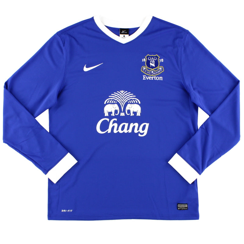 2012-13 Everton Nike Home Shirt L/S S Football Shirt