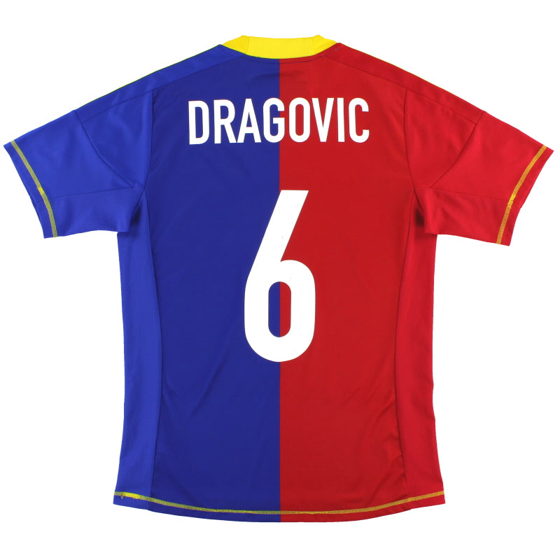 2012-13 FC Basel adidas Home Shirt Dragovic #6 Y Football Shirt