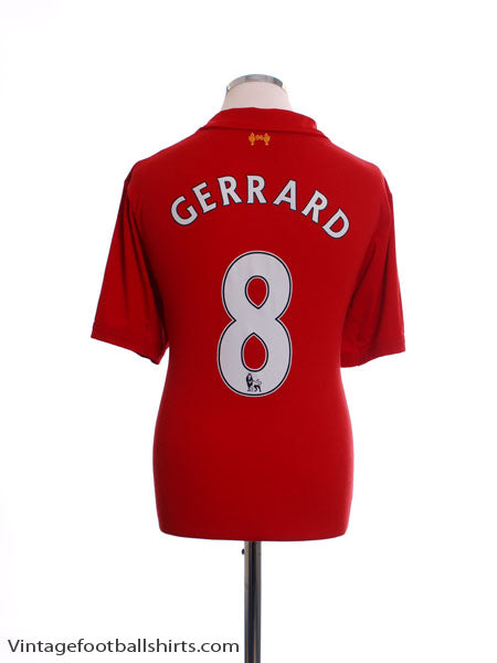 2012-13 Liverpool Home Shirt Gerrard #8 M Football Shirt