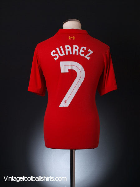 2012-13 Liverpool Home Shirt Suarez #7 S Football Shirt