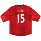 2012-13 Manchester United Nike Home Shirt Vidic L/S #15 XL Football Shirt