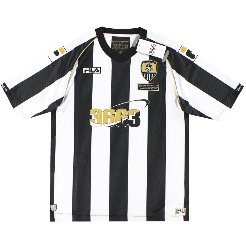 2012-13 Notts County Fila '150 year' Home Shirt *w/tags* XL Football Shirt