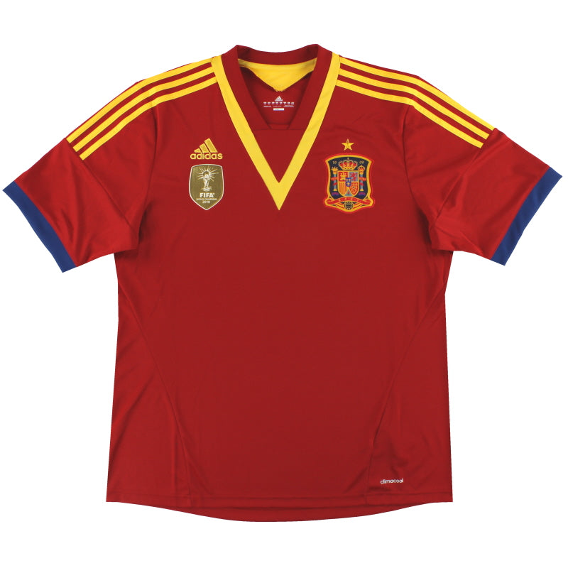 2012-13 Spain adidas Home Shirt *Mint* M Football Shirt