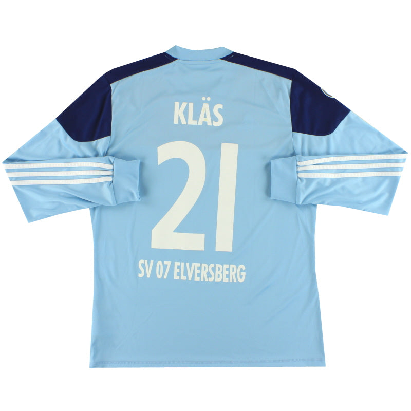 2012-13 SV Elversberg adidas Match Issue Goalkeeper Shirt Klas #21 L/S L Football Shirt